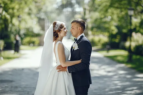 Beautiful wedding couple