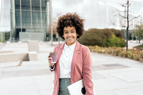Formal Afro Business Woman Portrait